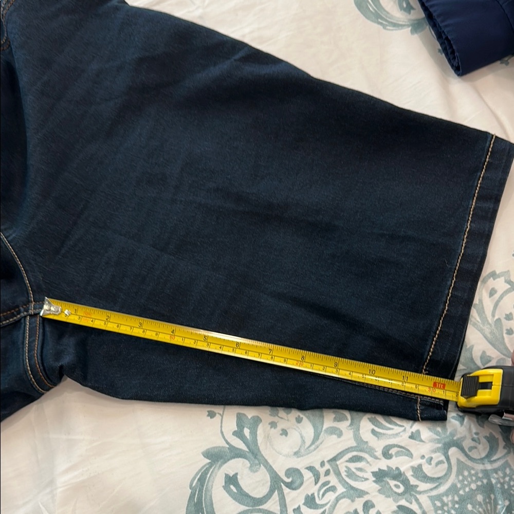 Peck & Peck Dark Blue Jean Stretch Denim Shorts - Picture 5 of 9